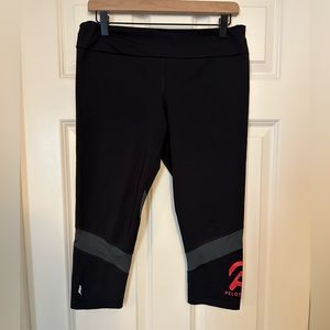 Peloton Capri Leggings Mid Rise Elastic Waistband Pull-On Workout Yoga Black XL